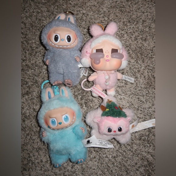 Authentic labubus and cry baby